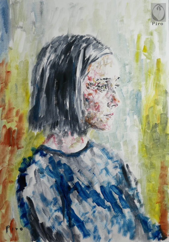 oil on paper - olio su carta di Piro